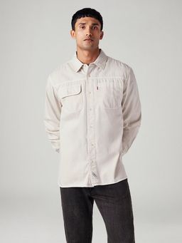 Levi's - Off White Men's Solid Relaxed Fit Shirt