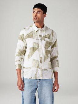 Levi's - White Men's Abstract Slim Fit Linen Shirt