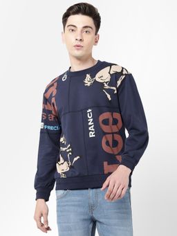 Lee - Men Graphic Blue Comfort Fit Sweatshirt