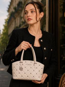 Caprese - White Solid Faux Leather Sling bag with Detachable Strap (Medium)