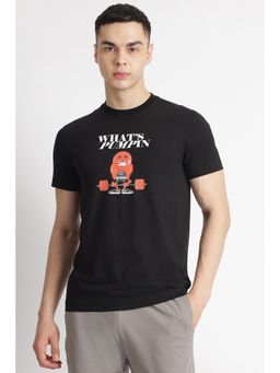 Reebok - Black Round Neck Men T Shirt