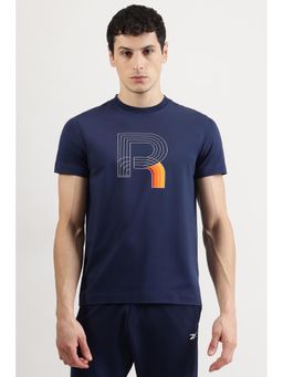 Reebok - Navy Blue Round Neck Men T Shirt