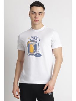 Reebok - White Round Neck Men T Shirt