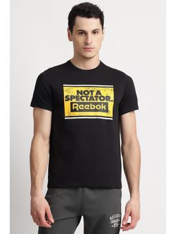 Reebok - Black Round Neck Men T Shirt