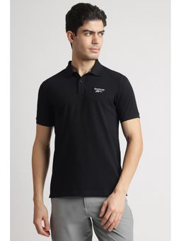 Reebok - Black Collar Neck Men Polo Shirt