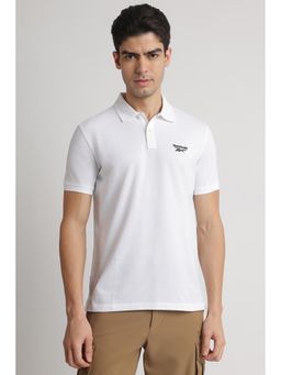 Reebok - White Collar Neck Men Polo Shirt