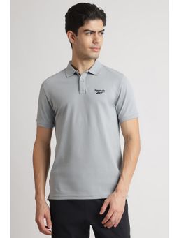 Reebok - Grey Collar Neck Men Polo Shirt