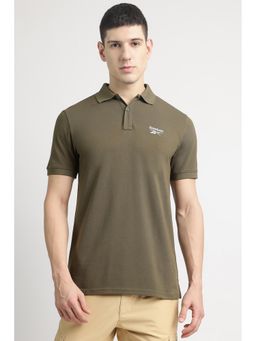 Reebok - Olive Collar Neck Men Polo Shirt