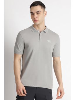 Reebok - Grey Collar Neck Men Polo Shirt