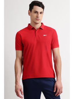 Reebok - Red Collar Neck Men Polo Shirt