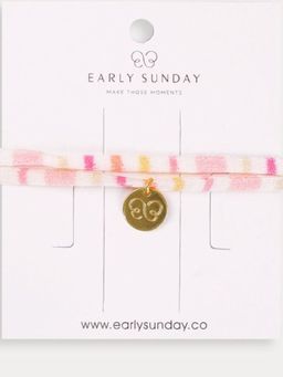 EARLY SUNDAY - Pink Stripes Charm Bracelet