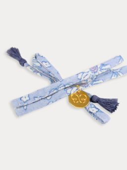 EARLY SUNDAY - Tonal Floral Blue Charm Bracelet