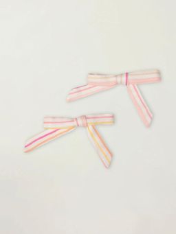EARLY SUNDAY - Pink Stripes Grace Hair Clips (Pack of 2)
