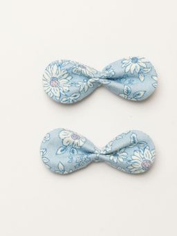 EARLY SUNDAY - Tonal Floral Blue Penelope Hair Clips (Pack of 2)