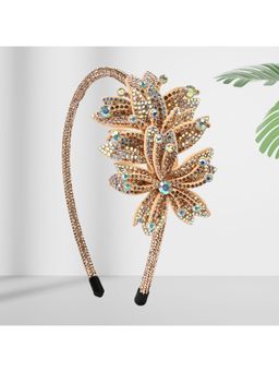 Asthetika Kids - Floral Embellished Gold Hairband