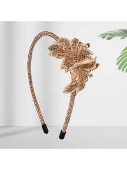 Asthetika Kids - Floral Embellished Gold Hairband