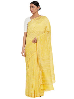 Fabindia - Cotton Silk Hand Block Print Sari
