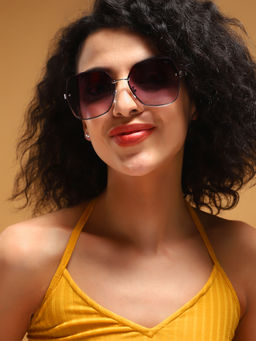 Voyage - Grey Oval Sunglasses for Women - 456MG4319