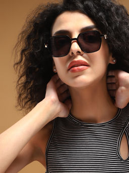 Voyage - Black Square Sunglasses for Women - G15020MG4231