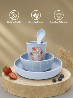 Mi Arcus - Peppa Pig Print Silicone Feeding Set for Kids