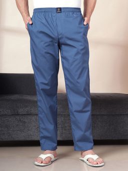 Urban Scottish - Navy Blue Cotton Regular Fit Solid Pajama