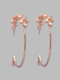 Globus - Rose Gold Plated Geometric Hoop Earring-3619243001