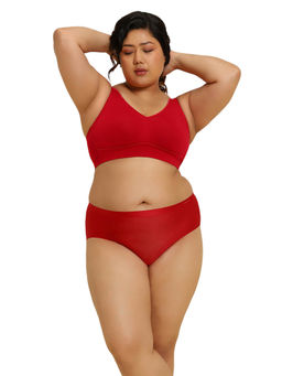Van Heusen Woman Lingerie and Athleisure - Van Heusen Women Plus Size & Wireless Minimizer Bra - Persian Red