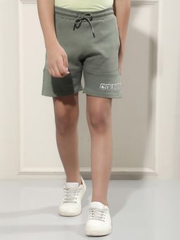CRIMSOUNE CLUB - Boy Green Printed Shorts