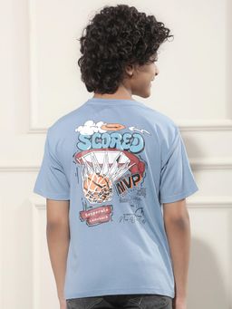 CRIMSOUNE CLUB - Boy Blue Graphic Print T-Shirt