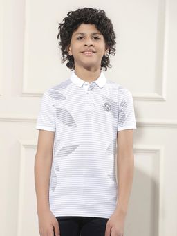 CRIMSOUNE CLUB - Boy White Printed Polo T-Shirt
