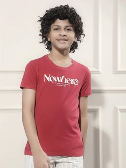 CRIMSOUNE CLUB - Boy Red Graphic Print T-Shirt