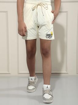 CRIMSOUNE CLUB - Boy Cream Jacquard Shorts