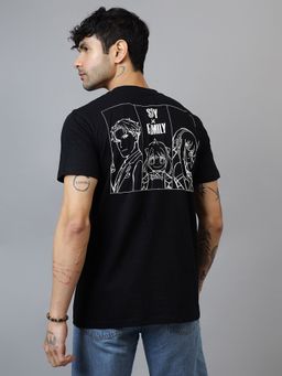Free Authority - Official Spy X Family Printed Regular Fit Black T-shirt