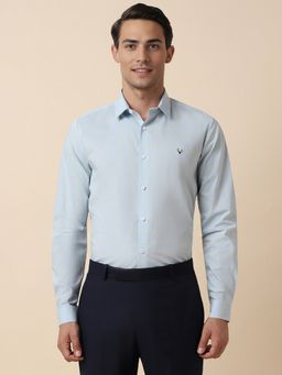 Allen Solly - Men Blue Checks Full Sleeves Slim Fit Formal Shirt