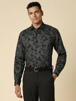 Allen Solly - Men Black Printed Full Sleeves Slim Fit Formal Shirt