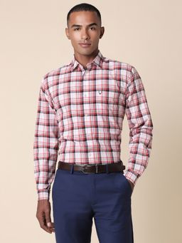 Allen Solly - Men Multi-Color Checks Full Sleeves Slim Fit Formal Shirt
