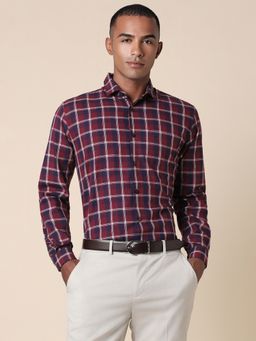 Allen Solly - Men Multi-Color Checks Full Sleeves Slim Fit Formal Shirt