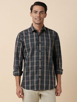 Allen Solly - Men Multi-Color Checks Full Sleeves Slim Fit Casual Shirt
