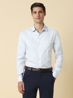 Allen Solly - Men Blue Printed Full Sleeves Slim Fit Formal Shirt