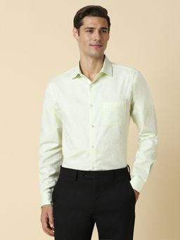 Allen Solly - Men Green Printed Full Sleeves Slim Fit Formal Shirt