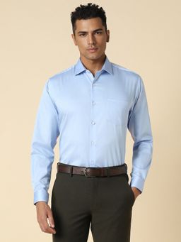 Allen Solly - Men Blue Solid Full Sleeves Slim Fit Formal Shirt