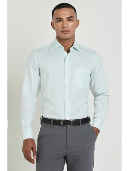 Allen Solly - Men Green Solid Full Sleeves Regular Fit Formal Shirt