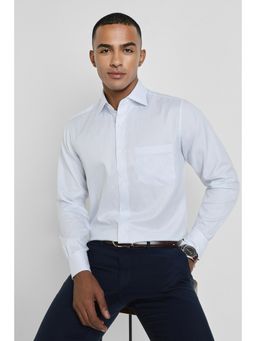 Allen Solly - Men White Checks Full Sleeves Regular Fit Formal Shirt