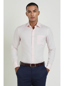 Allen Solly - Men Pink Printed Full Sleeves Slim Fit Formal Shirt