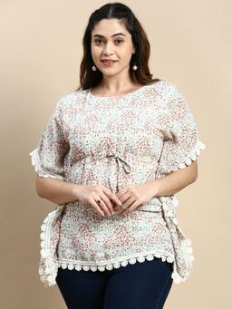 SHOWOFF - Women Round Neck Floral Multicolor Regular Top