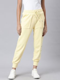 SHOWOFF - Womens Solid Yellow Jogger