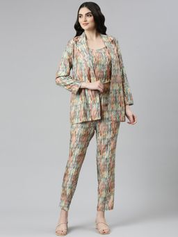 SHOWOFF - Womens Multi Printed Co Ord (Set of 3)