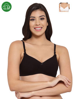 Inner Sense - Organic Cotton Antimicrobal Padded t-shirt Bra Multi-Color (Pack of 2)