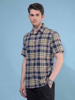 CRIMSOUNE CLUB - Men Multi Color Tartan Checks Cotton Casual Shirt