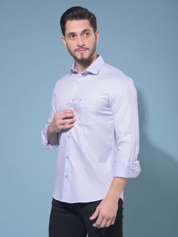 CRIMSOUNE CLUB - Men Purple Cotton Printed Casual Shirt